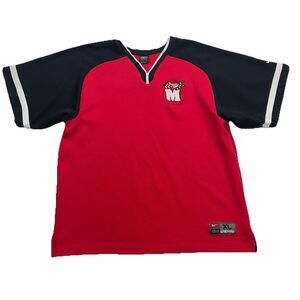 Nike Team Apparel Maryland University Terrapins Men's XL Warm Up Shirt Y2K Red